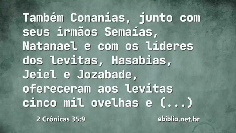 2 Crônicas 35:9