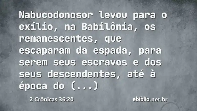 2 Crônicas 36:20