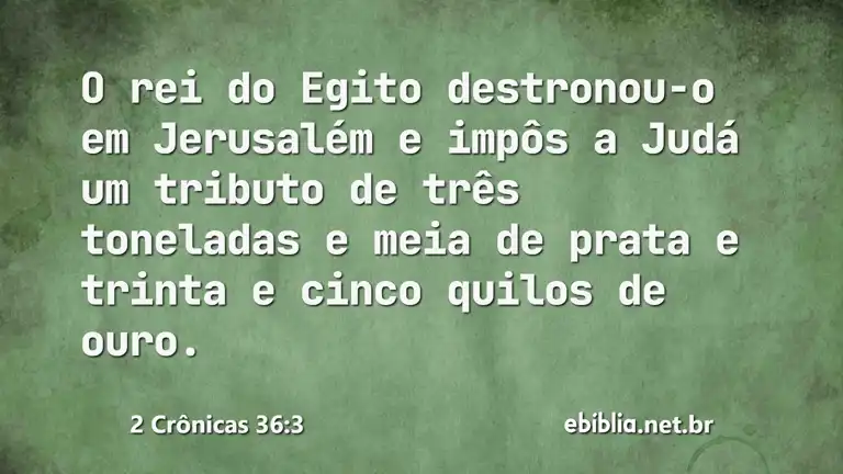 2 Crônicas 36:3