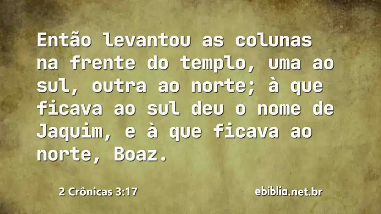 2 Crônicas 3:17