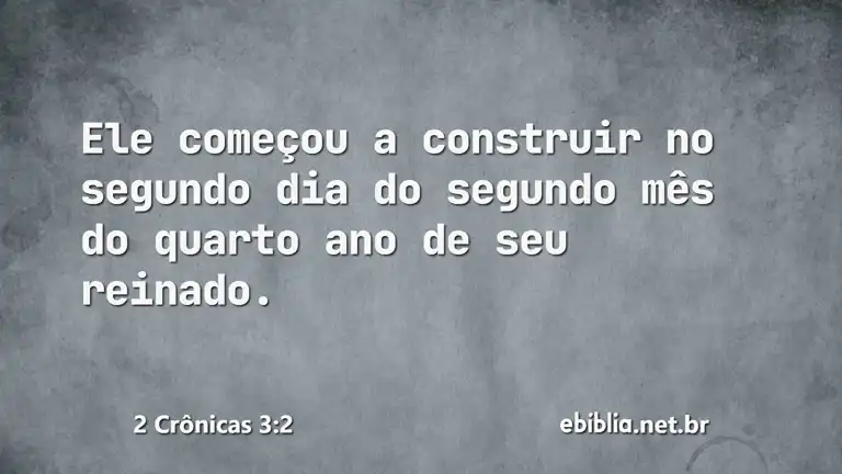 2 Crônicas 3:2