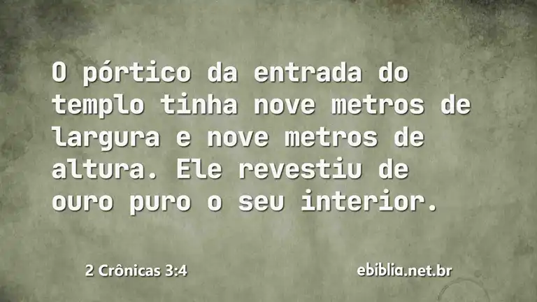 2 Crônicas 3:4