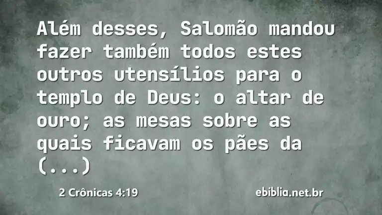 2 Crônicas 4:19