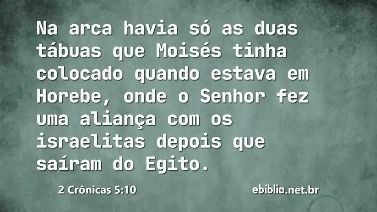 2 Crônicas 5:10