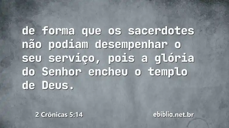 2 Crônicas 5:14