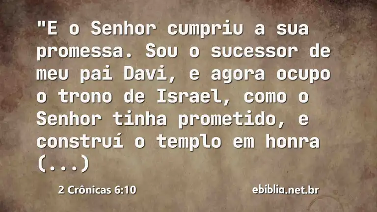 2 Crônicas 6:10