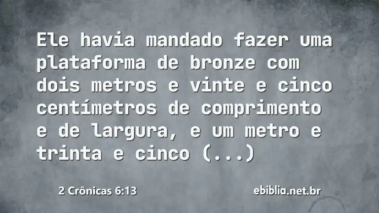 2 Crônicas 6:13