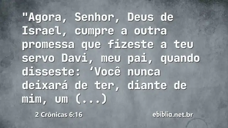 2 Crônicas 6:16