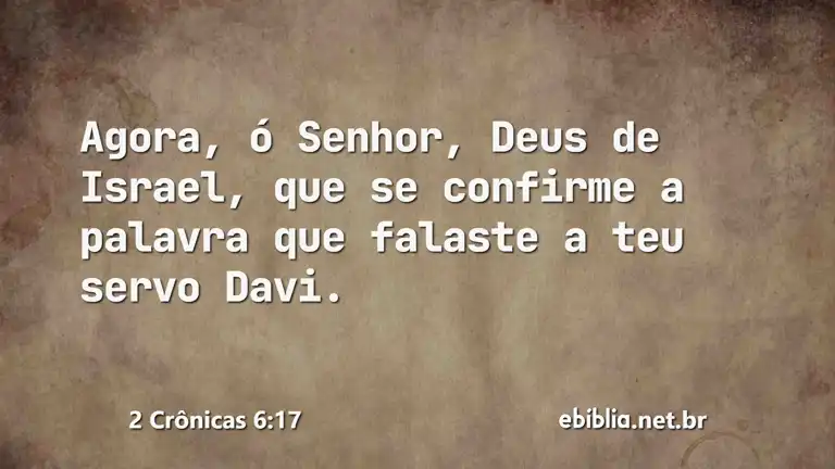 2 Crônicas 6:17