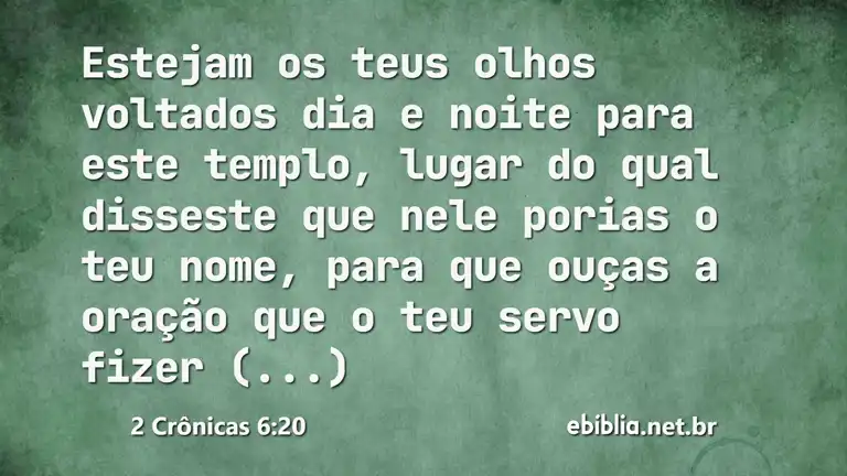 2 Crônicas 6:20