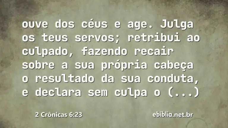 2 Crônicas 6:23