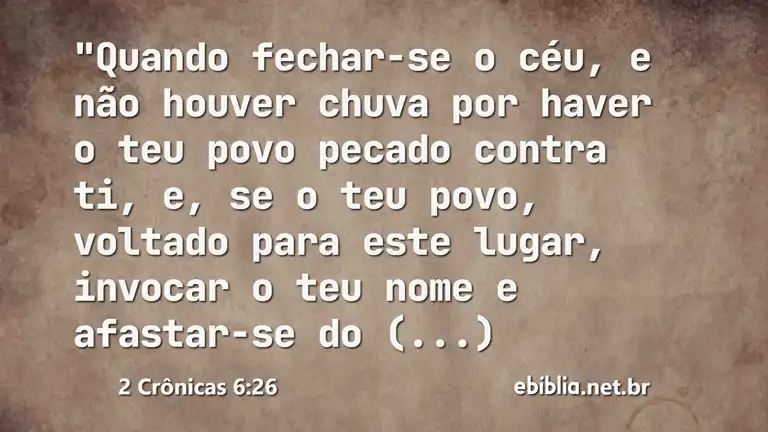 2 Crônicas 6:26