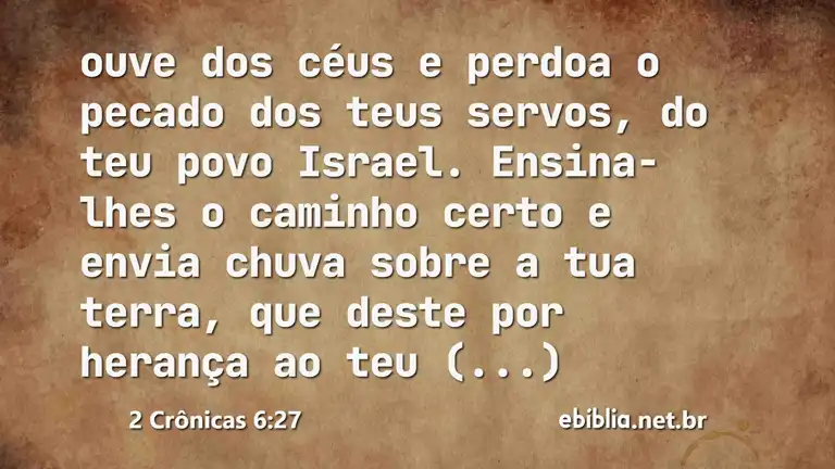 2 Crônicas 6:27