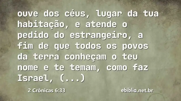 2 Crônicas 6:33