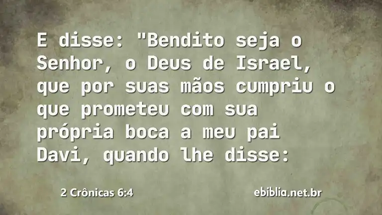 2 Crônicas 6:4