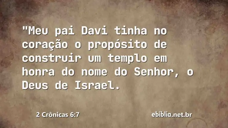 2 Crônicas 6:7