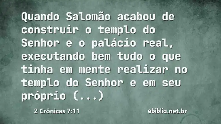 2 Crônicas 7:11