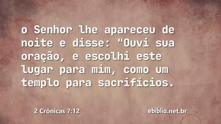 2 Crônicas 7:12