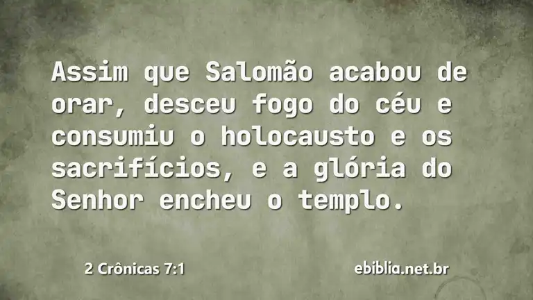 2 Crônicas 7:1