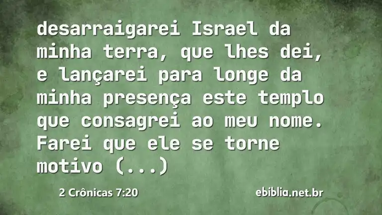 2 Crônicas 7:20