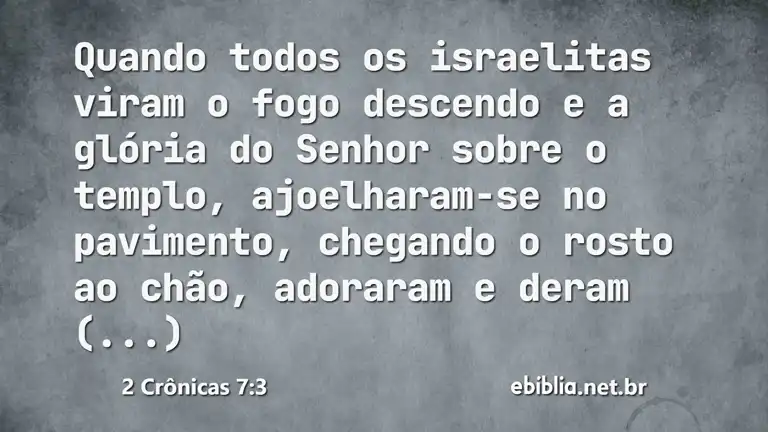 2 Crônicas 7:3