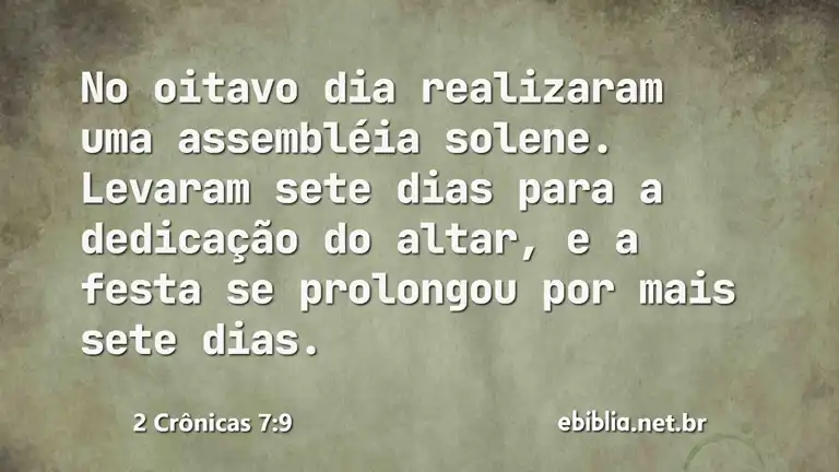 2 Crônicas 7:9