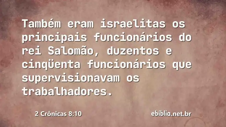 2 Crônicas 8:10