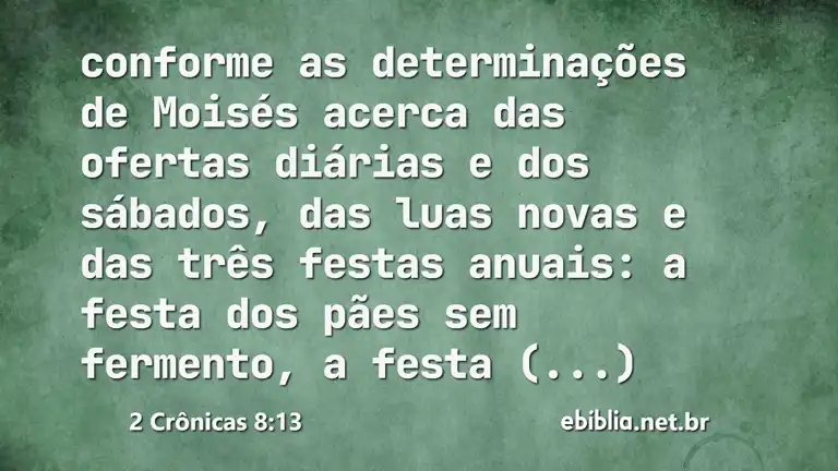 2 Crônicas 8:13