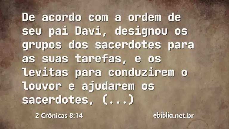 2 Crônicas 8:14