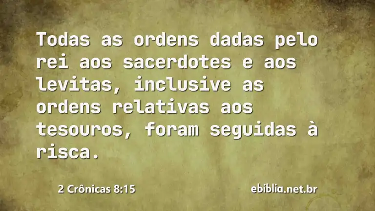 2 Crônicas 8:15