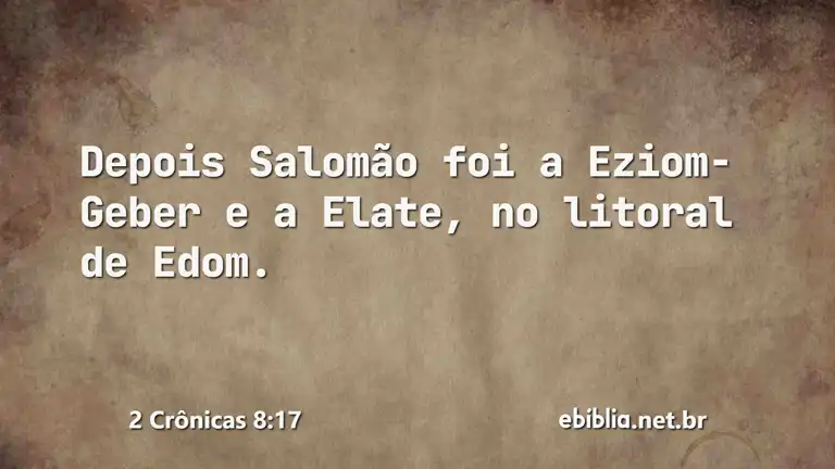 2 Crônicas 8:17