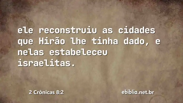 2 Crônicas 8:2