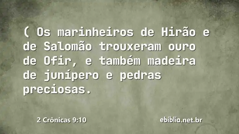 2 Crônicas 9:10