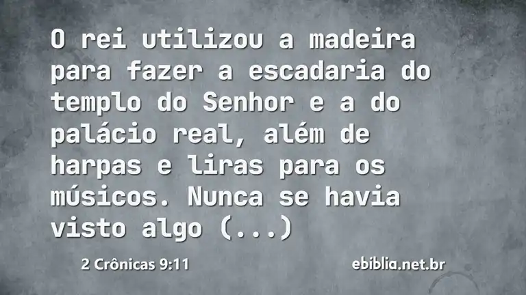 2 Crônicas 9:11