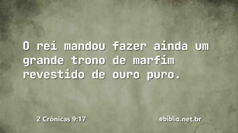 2 Crônicas 9:17