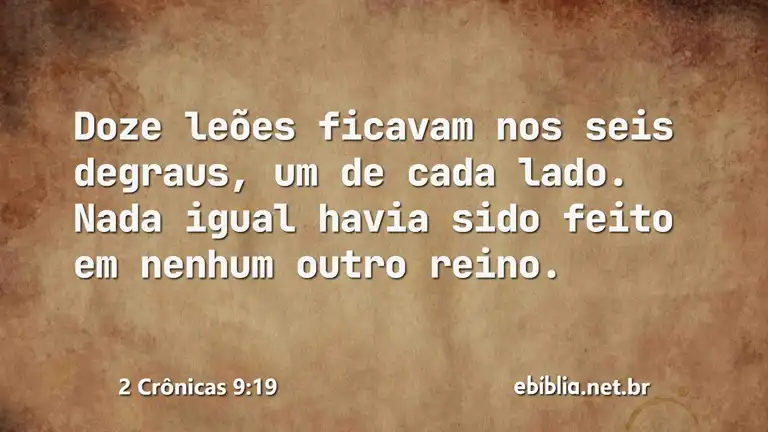 2 Crônicas 9:19