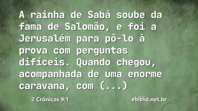 2 Crônicas 9:1