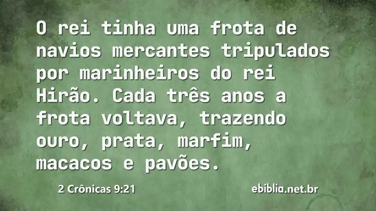 2 Crônicas 9:21