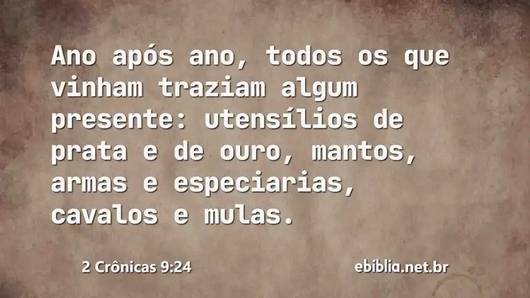 2 Crônicas 9:24