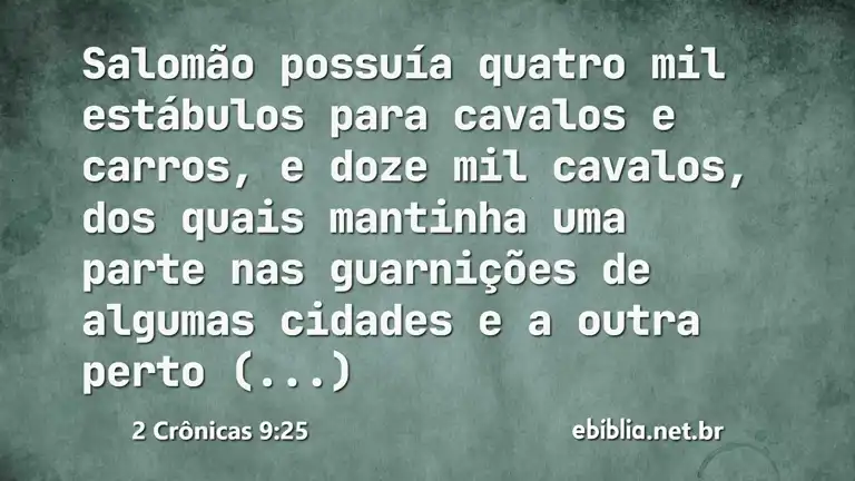 2 Crônicas 9:25