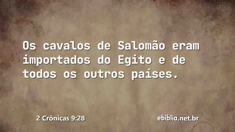 2 Crônicas 9:28