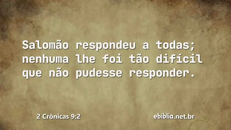 2 Crônicas 9:2