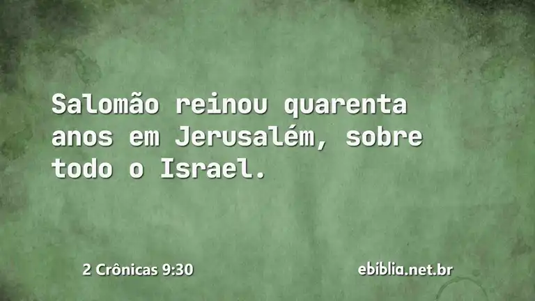 2 Crônicas 9:30