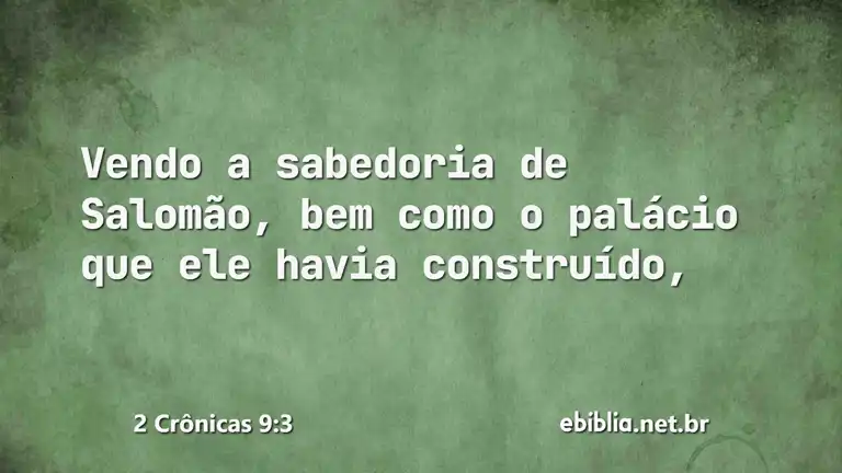 2 Crônicas 9:3