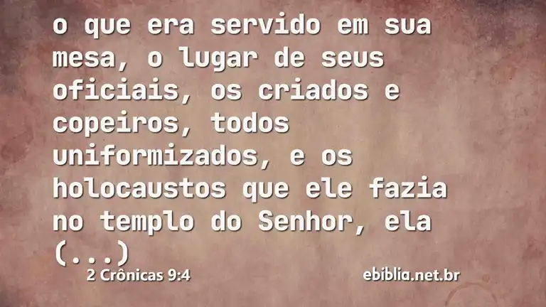 2 Crônicas 9:4