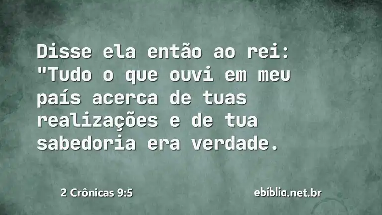 2 Crônicas 9:5