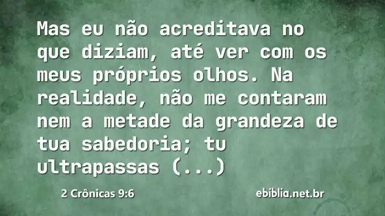 2 Crônicas 9:6