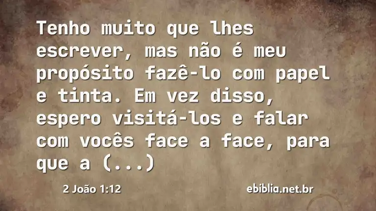 2 João 1:12