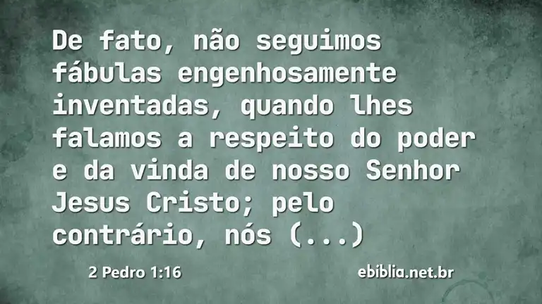 2 Pedro 1:16