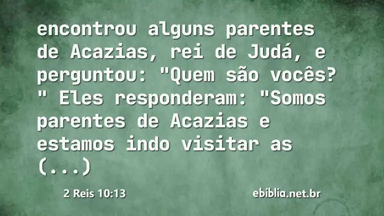 2 Reis 10:13